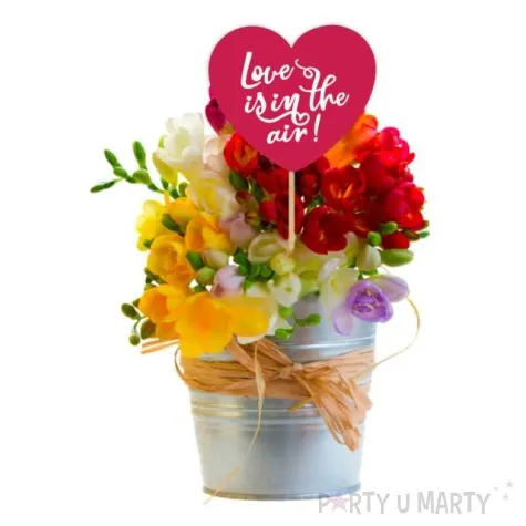 pik ozdobny serce love is in the air czerwony 27 cm