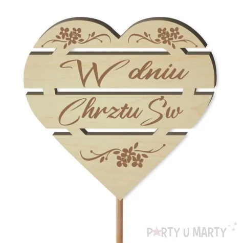 pik ozdobny w dniu chrztu sw drewno 24 cm