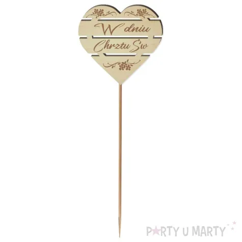 pik ozdobny w dniu chrztu sw drewno 24 cm