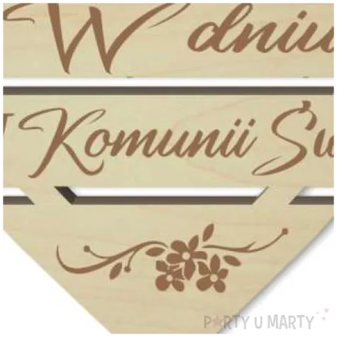 pik ozdobny w dniu i komunii sw drewno 24 cm