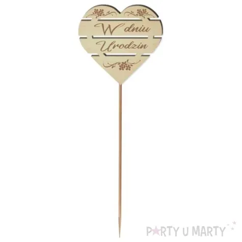 pik ozdobny w dniu urodzin drewno 24 cm