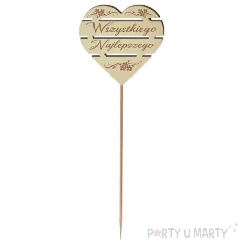 pik ozdobny wszystkiego najlepszego drewno 24 cm