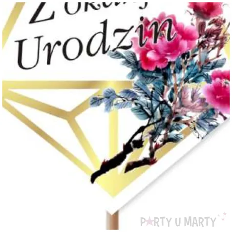 pik ozdobny z okazji urodzin 24 cm