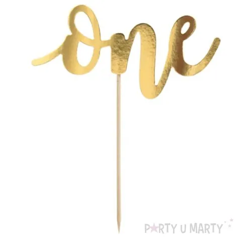 piker cyfra 1 one zloty partydeco 20 5 cm