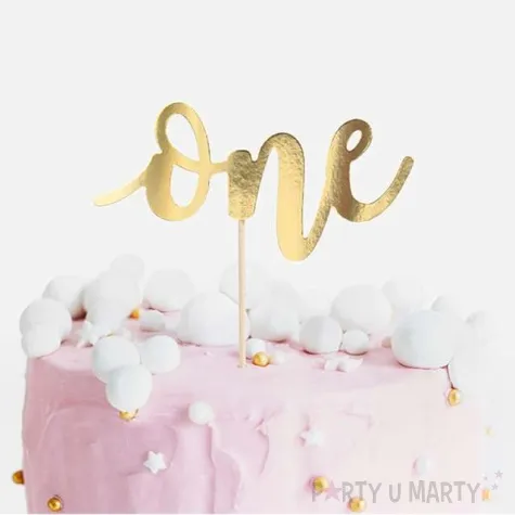 piker cyfra 1 one zloty partydeco 20 5 cm