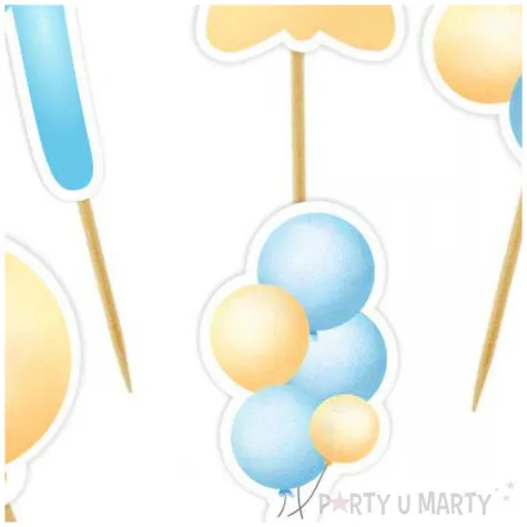 pikery 1 urodziny baloniki blekitny 6 szt