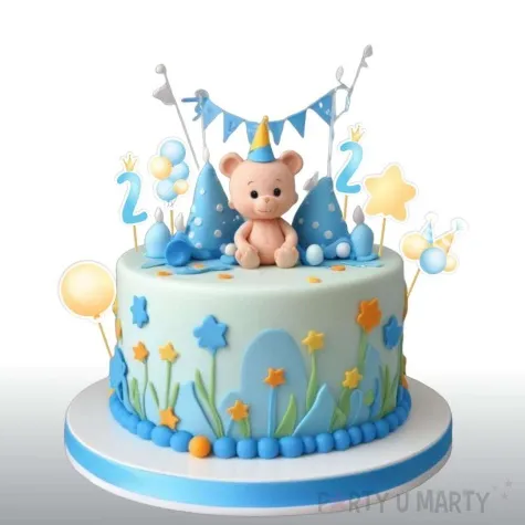 pikery 2 urodziny baloniki blekitny 6 szt