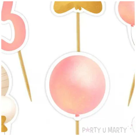 pikery 3 urodziny baloniki rozowy 6 szt