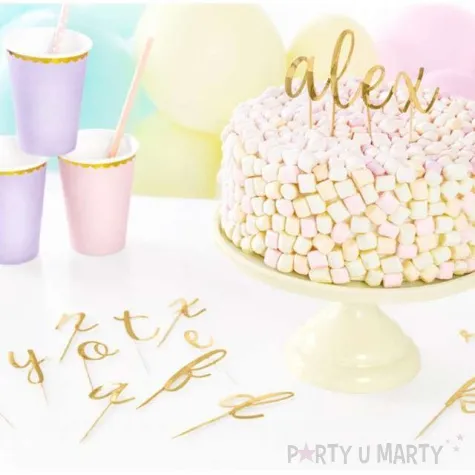 pikery alfabet zlote partydeco 9 5 12 cm 53 szt