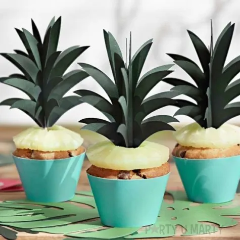 pikery aloha ananasy partydeco 16 5cm 6 szt