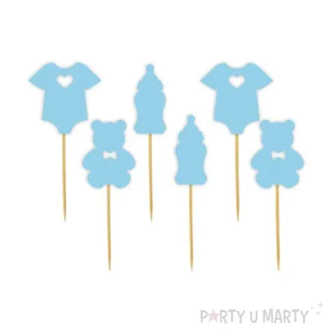 pikery baby shower boy spioszki blekitny 6 szt