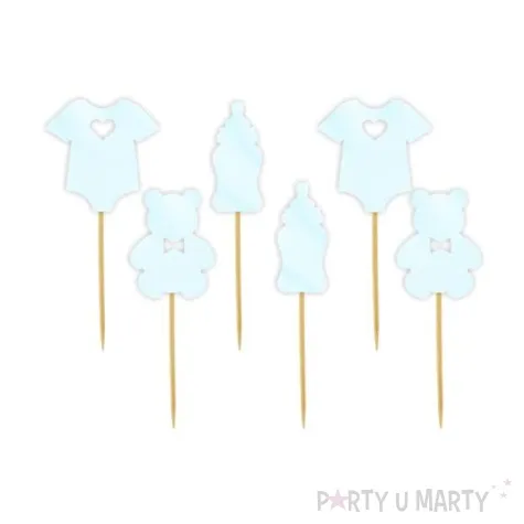 pikery baby shower boy spioszki blekitny perlowy 6 szt