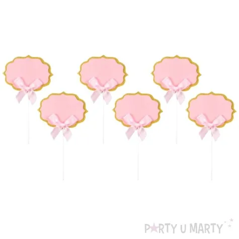 pikery baby shower girl chmurki z kokardka rozowy arpex 12 cm 6 szt