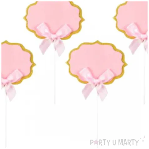 pikery baby shower girl chmurki z kokardka rozowy arpex 12 cm 6 szt