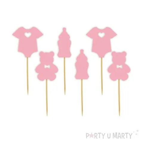 pikery baby shower girl spioszki rozowy jasny 6 szt