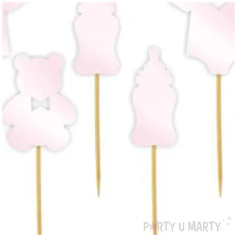 pikery baby shower girl spioszki rozowy perlowy 6 szt