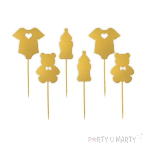 pikery baby shower spioszki zloty 6 szt