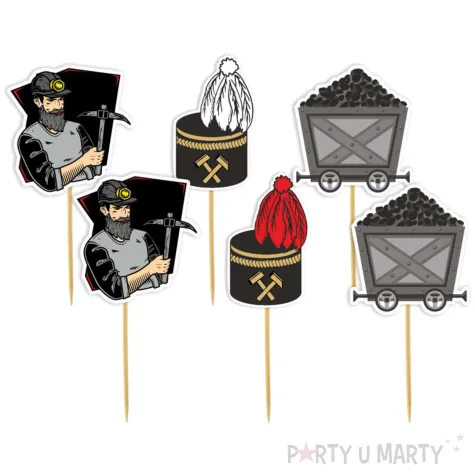 pikery barborka gornik czako i wagonik 6 szt