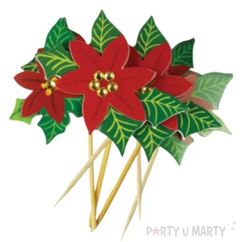 pikery boze narodzenie gwiazda betlejemska mix 6 szt