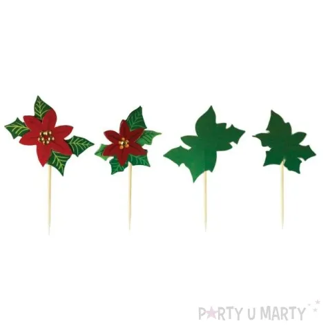 pikery boze narodzenie gwiazda betlejemska mix 6 szt