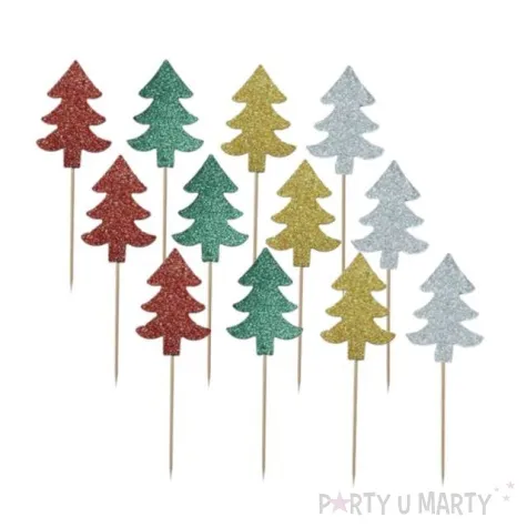 pikery choinka brokatowa titanum 12 8 cm 12 szt