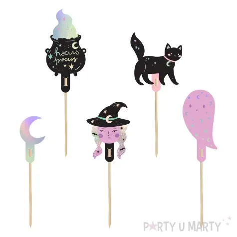 pikery czarownica halloween partydeco 5 szt