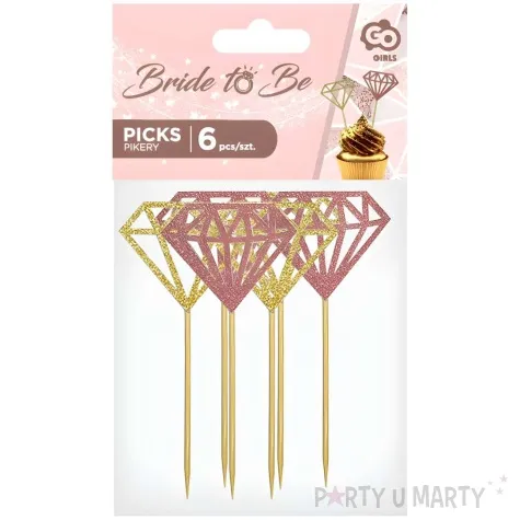 pikery diamenty bride to be godan 6 szt
