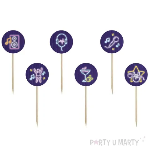 pikery disco neon congee 6 szt