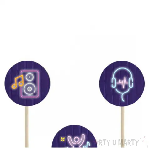 pikery disco neon congee 6 szt