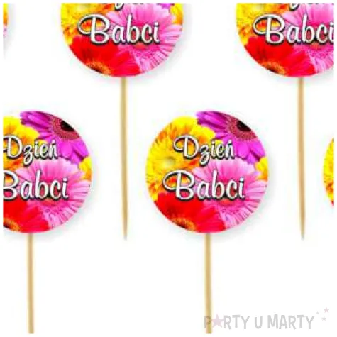 pikery dzien babci gerbery mix 6 szt