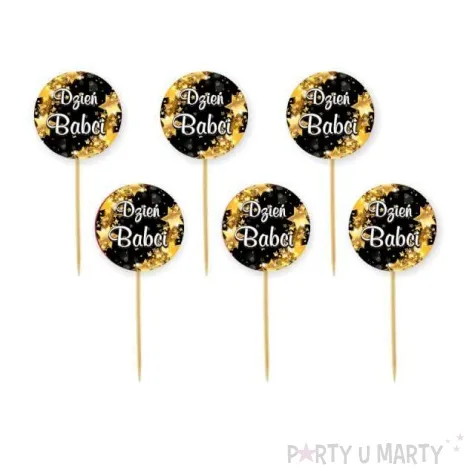 pikery dzien babci gwiazdki zlote 6 szt