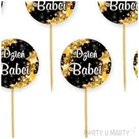 pikery dzien babci gwiazdki zlote 6 szt