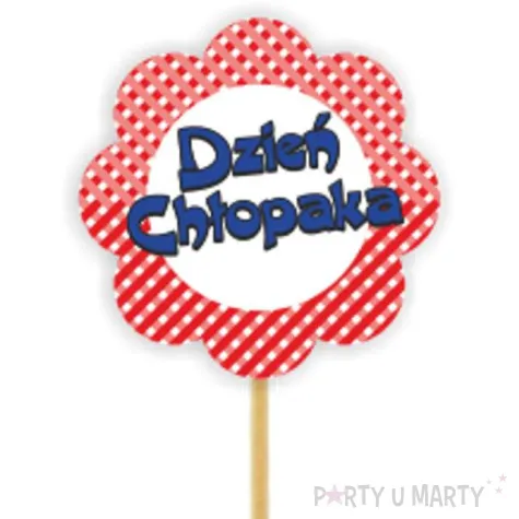 pikery dzien chlopaka kwiatek czerwone 6 szt