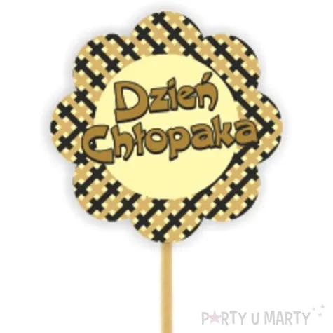 pikery dzien chlopaka kwiatek zloto kremowe 6 szt