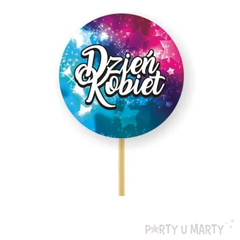 pikery dzien kobiet gwiazdki rozowo turkusowe 6 szt