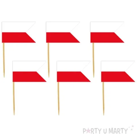 pikery flagi panstw polska choragiewka 6 szt