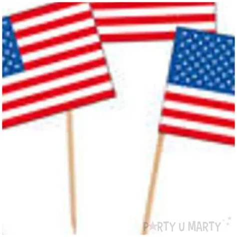 pikery flagi usa godan 7 cm 24 szt