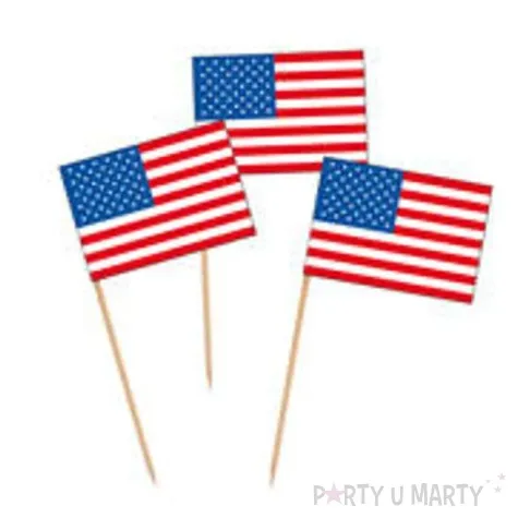 pikery flagi usa godan 7 cm 24 szt