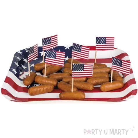 pikery flagi usa godan 7 cm 24 szt