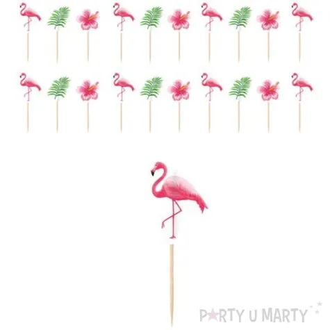 pikery flamingo paradise amscan 20 szt
