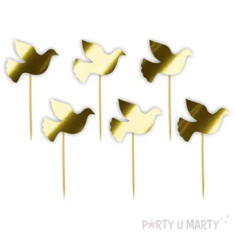 pikery golab zlote metaliczne 9 cm 6 szt