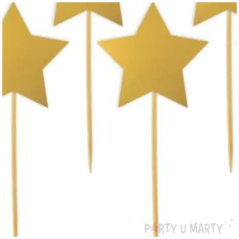 pikery gwiazdki zlote 6 szt