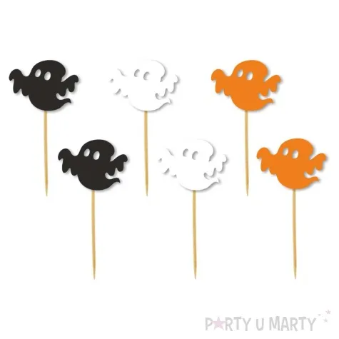 pikery halloween z duchami mix 6 szt