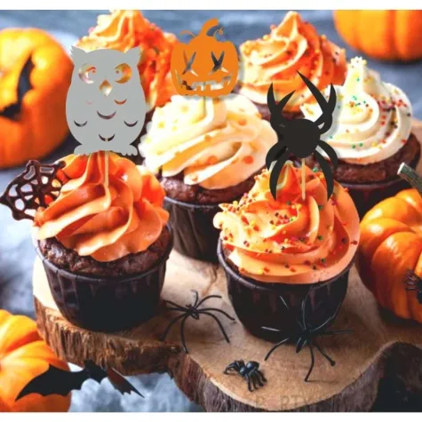 pikery halloweenowe party wielokolorowy 6 szt