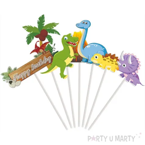 pikery happy birthday dino jix 6 szt