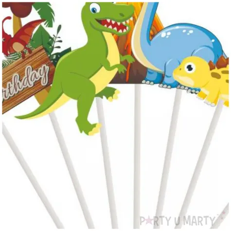 pikery happy birthday dino jix 6 szt