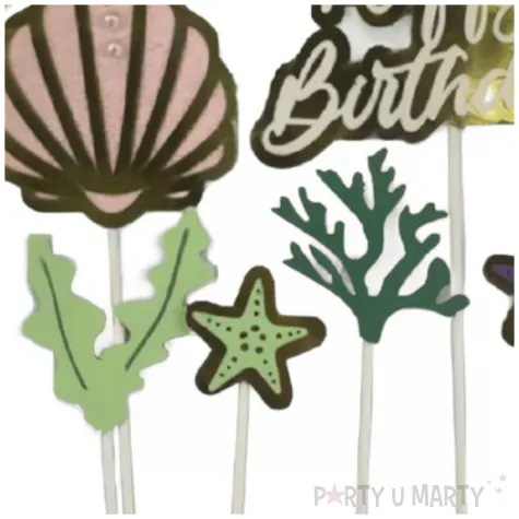 pikery happy birthday podwodny swiat jix 8 szt