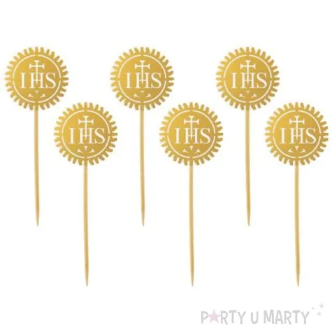 pikery ihs zlote 6 szt