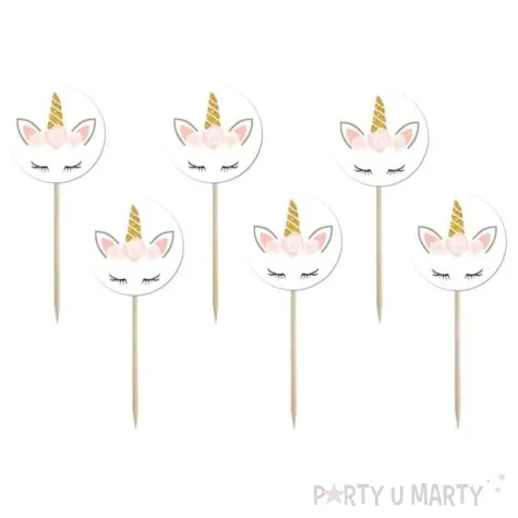 pikery jednorozce bialy congee 6 szt