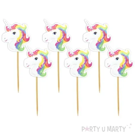 pikery jednorozec pastel 6 szt